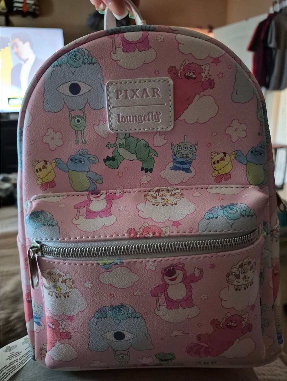 NWT Loungefly Pixar Pink Buddies Mini Backpack